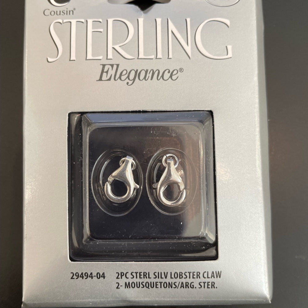 COPY - Sterling Silver 925 - 2pc Lobster Claw jewelry component